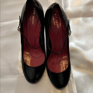 Kate Spade Black Patent Leather Mary Jane Heels